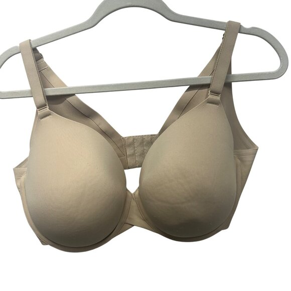 Cacique Full Coverage Lightly Lined Bra 40DD nude beige Adjustable Straps - Picture 1 of 10